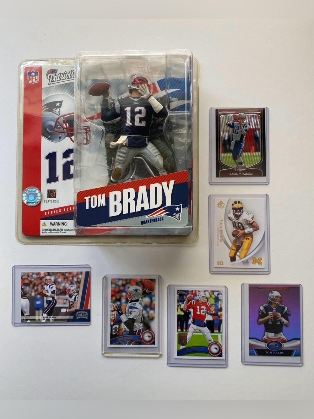 McFarlane Series 11 Tom Brady New & 6 Tom Brady football card lot awesome collec